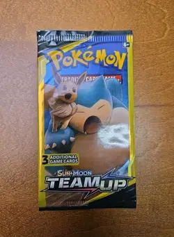 Pokemon Sun&Moon Team Up Booster Packs x2 (3 Card Mini Pack)Eevee/Snorlax GB011 - Image 3