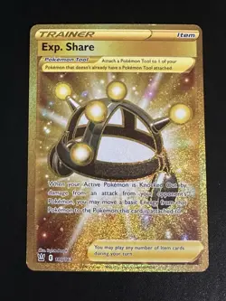 Exp. Share 180/163 Pokemon Battle Styles Secret Rare Gold Holo NM - Image 1