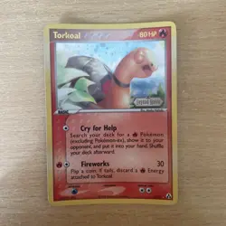 POKEMON TCG TORKOAL LEGEND MAKER REVERSE HOLO STAMPED 27/92 LP - Image 1