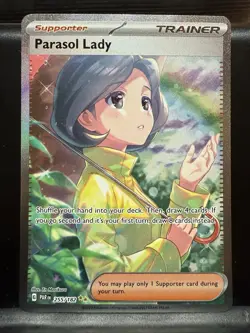 Pokemon TCG Parasol Lady 255/182 Paradox Rift SV04 Special Illustration Rare NM - Image 1