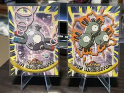 Topps Pokemon Magnemite #81 & Magneton #82 Both Blue Label - Image 1