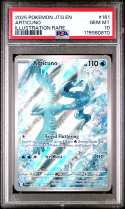 2025 POKEMON JTG EN-JOURNEY TOGETHER ILLUSTRATION RARE #161 ARTICUNO PSA 10 - Image 1