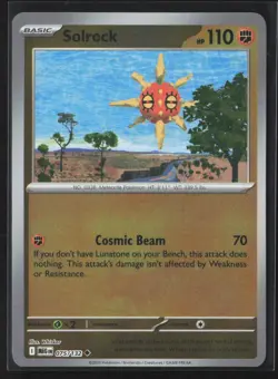 075/132 Solrock - ME01 Mega Evolution Reverse Holo NM Pokemon - Image 1
