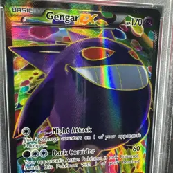 2014 POKEMON XY PHANTOM FORCES #114 FULL ART/GENGAR EX PSA 7 - Image 3