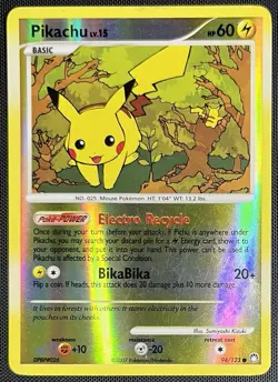 Pikachu 94/123 Pokemon English Diamond & Pearl Mysterious Treasures 2007 - Image 1