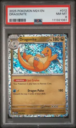 2025 POKEMON M24 EN-MCDONALD'S COLLECTION #012 DRAGONITE PSA 8 - Image 1