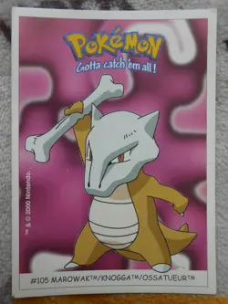OSSATUEUR / MAROWAK #105 - DUNKIN BOOMER 2000 - CARTE POKEMON - TRES BON ETAT - Image 1