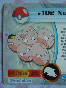 NOEUNOEUF #102 - TOPPS TV ANIMATION EDITION 1999 - CARTE POKEMON - BON ETAT - Image 5