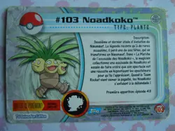 NOADKOKO #103 - TOPPS TV ANIMATION EDITION 1999 - CARTE POKEMON - BON ETAT - Image 4