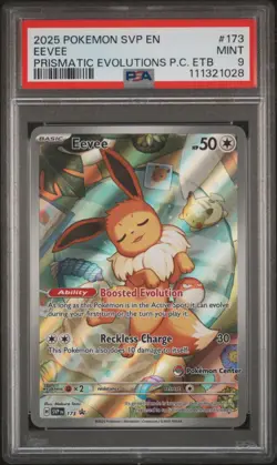 2025 POKEMON SVP EN-SV BLACK STAR PROMO #173 EEVEE PSA 9 - Image 1