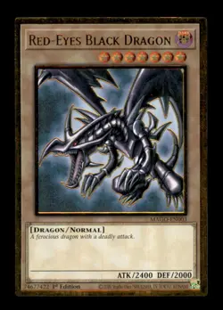 Yugioh MAGO-EN003 Red Eyes Black Dragon 1st Edition Gold Rare Normal - Image 1