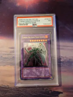 YuGiOh elemental hero shining phoenix 1st Edition EOJEN033 ULTIMATE RARE PSA 7 - Image 1