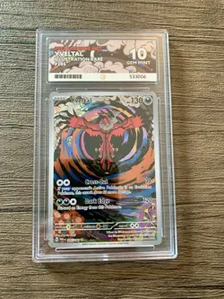 ACE 10 Yveltal 205/182 IR Pokemon Card Sv04: Paradox Rift Holo GEM MINT - Image 1