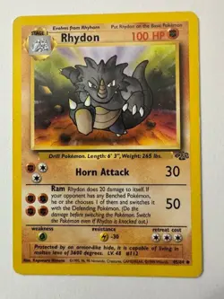 Pokemon card Rhydon 45/64 - Jungle set lightly used - Image 1
