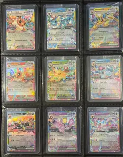 Prismatic Evolutions Surprise Box Stamped EX Promo Cards 9/9 Complete Set - Image 1