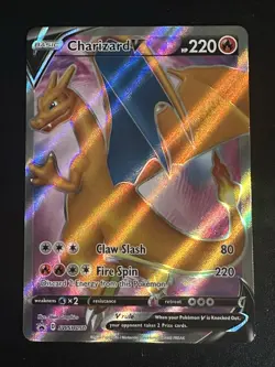 Charizard V SWSH050 Sword & Shield Promo Card Full Art Holo NM - Image 1