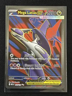 Pokemon TCG Mega Evolution Mega Latias EX Ultra Rare Holo Card 163/132 - Image 1