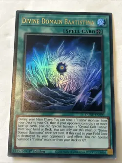 Divine Domain Baatistina DUNE-EN090 1st Edition Yugioh Card - Image 1