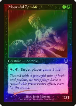 Mournful Zombie FOIL Apocalypse NM Black Common MAGIC GATHERING CARD ABUGames - Image 1