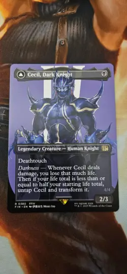 Cecil Dark Knight-Magic: The Gathering Final Fantasy Borderless Card 380 - Image 1
