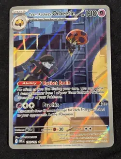 Pokemon TCG Team Rockets Orbeetle Destined Rivals 198/182 Illustration Rare Card - Image 1