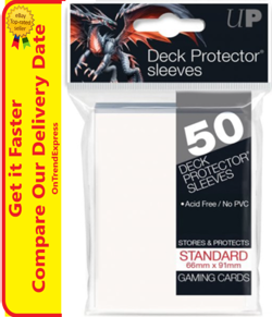 Ultra Pro Deck Protector Sleeves White Pokemon MTG Trading Cards 50 Pack NEW - Image 1