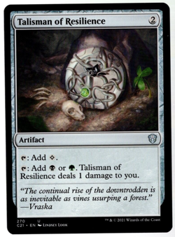 Talisman of Resilience 270 Non Foil Uncommon Commander 2021 MTG Near Mint - Image 1