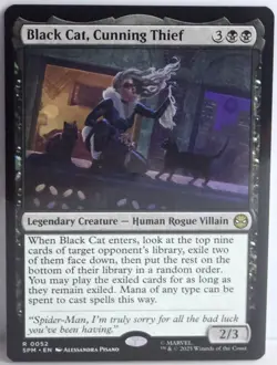 Black Cat, Cunning Thief [New, Near Mint] Rare {Spider-man MTG} - Image 1