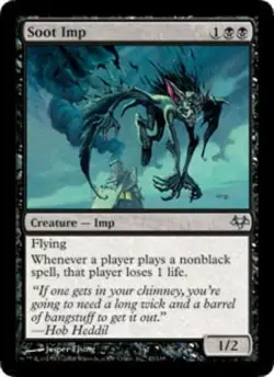 MTG Soot Imp, Eventide, Heavily Played, English - Image 1