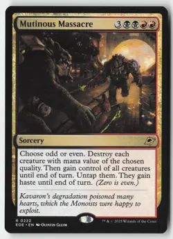 MTG - Mutinous Massacre R Edge of Eternities 222 LP-NM - Image 1