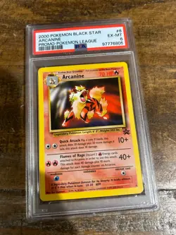 Pokemon 2000 Promo Pokemon League Black Star ARCANINE #6 PSA 6 RARE 4 - Image 1