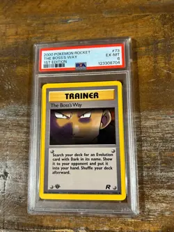 POKEMON 2000 Rocket 1st Edition Trainer THE BOSS'S WAY #73 PSA 6 RARE - Image 1