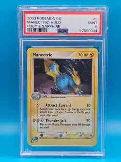 2003 Pokemon Ex Ruby & Sapphire Manectric-Holo Ruby & Sapphire PSA 9 - Image 1