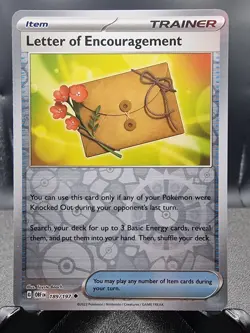 Pokemon TCG Letter of Encouragement 189/197 Reverse Holo Obsidian Flames - Image 1