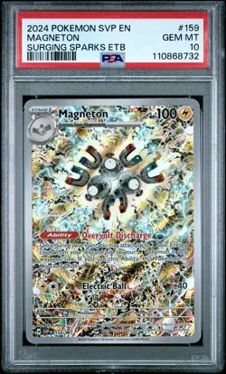 2024 POKEMON SVP EN-SV BLACK STAR PROMO #159 MAGNETON PSA 10 - Image 1