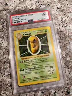 Pokemon 1999 Shadowless Base Set Kakuna 33/102 - PSA 9 - Image 1