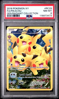 PIKACHU Generations Radiant Collection Full ARt #RC29 PSA 8 Pokemon [Nostalgium] - Image 1