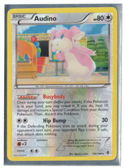 2012 Pokemon Boundaries Crossed Audino 126/149 Reverse Holo - Image 1