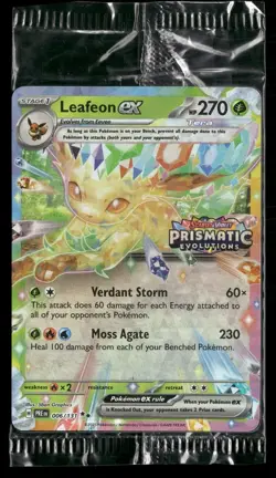 Leafeon ex 006/131 Prismatic Evolutions Stamped Promo Pokemon TCG SEALED - Image 1