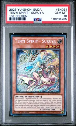 Yu-Gi-Oh Tenyi Spirit Suruya 2025 1st Edition #SUDA-EN021 PSA 10 - Image 1