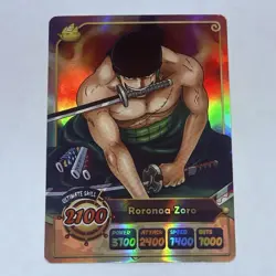 Roronoa Zoro - One Piece Trading Card Game Holo Foil Cool Art Tc8 - Image 1