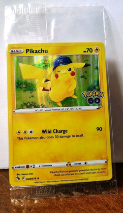 POKEMON PIKACHU 028/078 HOLO RARE POKEMON GO STORE PROMO CARD SEALED - Image 1