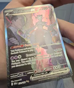 Pokemon TCG Destined Rivals Team Rockets Mewtwo EX Card 231/182 Ultra Rare READ - Image 4