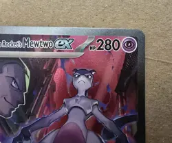 Pokemon TCG Destined Rivals Team Rockets Mewtwo EX Card 231/182 Ultra Rare READ - Image 5