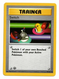 Pokemon Card: Switch 95/102 1st Edition Base Set Shadowless! EXC - Image 1
