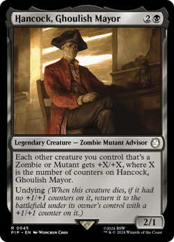 Hancock, Ghoulish Mayor (45) FOIL Fallout NM Rare MAGIC GATHERING CARD ABUGames - Image 1