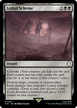 Lethal Scheme (185) FOIL Fallout NM Instant Rare MAGIC GATHERING CARD ABUGames - Image 1