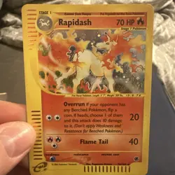 Pokemon TCG Rapidash Expedition Base Set Holo Card 26/165 Rare - Image 5