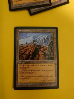 Wasteland Rare land Tempest. Old Vintage. Magic the Gathering Card. - Image 1