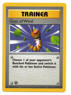 Pokemon Card: Gust of Wind 93/102 1st Edition Base Set! EXC - Image 1